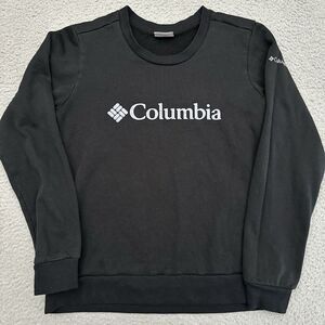 Columbia Sunridge Crew Neck Sweatshirt Women's Small Black Spellout‎ Graphic